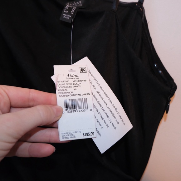 AIDAN MATTOX  One-Shoulder Puff-Sleeve Dress - Picture 6 of 12